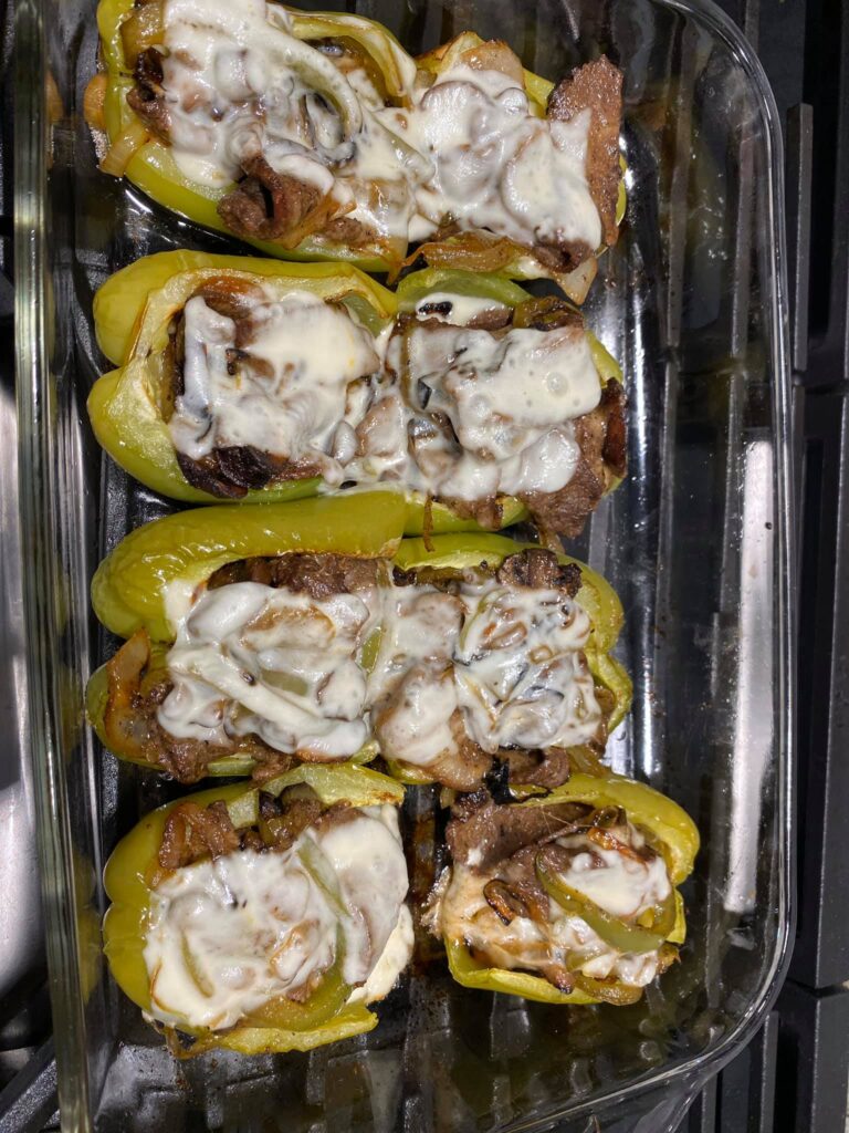 EASY PHILLY CHEESESTEAK STUFFED PEPPERS (LOW CARB, KETO)