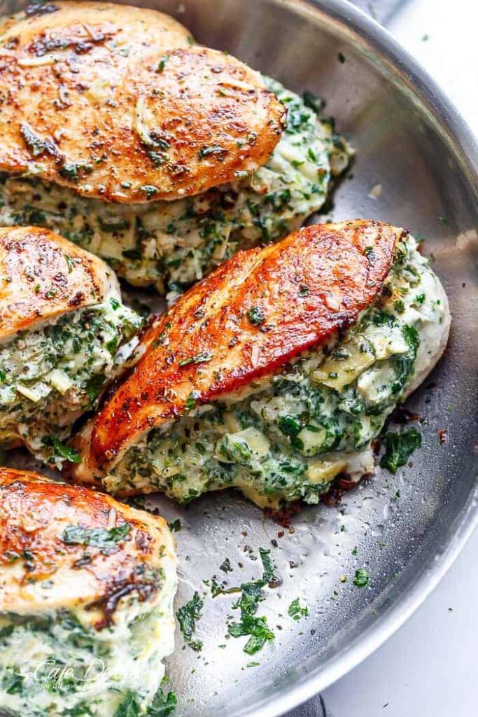 Keto Spinach-Artichoke Chicken