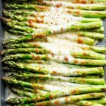 cheesy garlic roasted asparagus