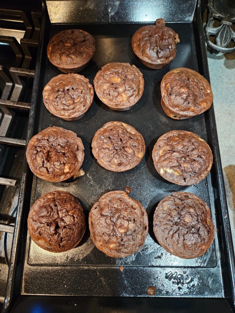 2-point full-size chocolate cupcakes!