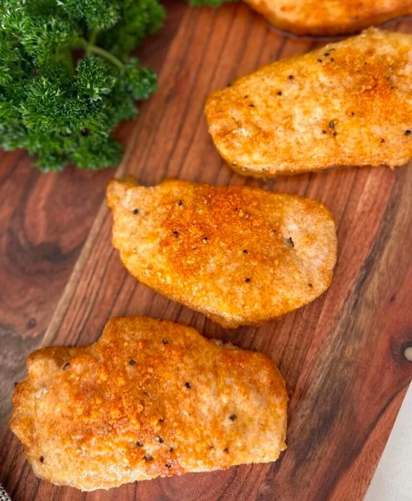 Easy Air Fry Parmesan Crusted Pork Chops