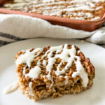 Cinnamon Roll Baked Oatmeal Bake