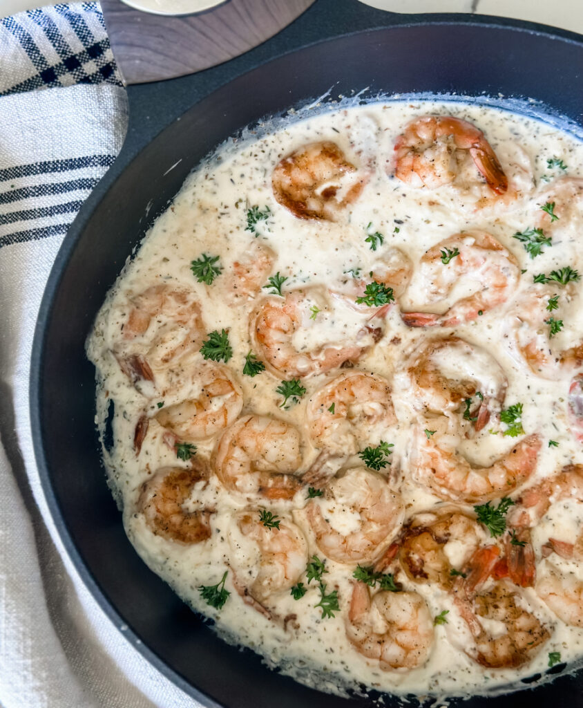One Pot Creamy Garlic Shrimp