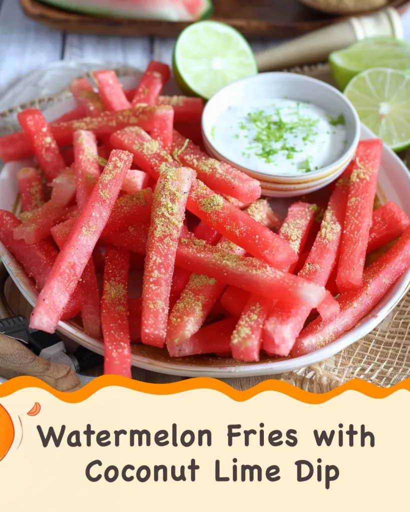 Watermelon Fries with Coconut Lime Dip