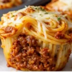 Bolognese Spaghetti Bake Muffin Cups