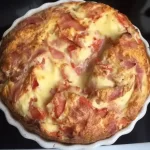 Ham & Tomato Cheese Spread Egg Bake (WW-Friendly)