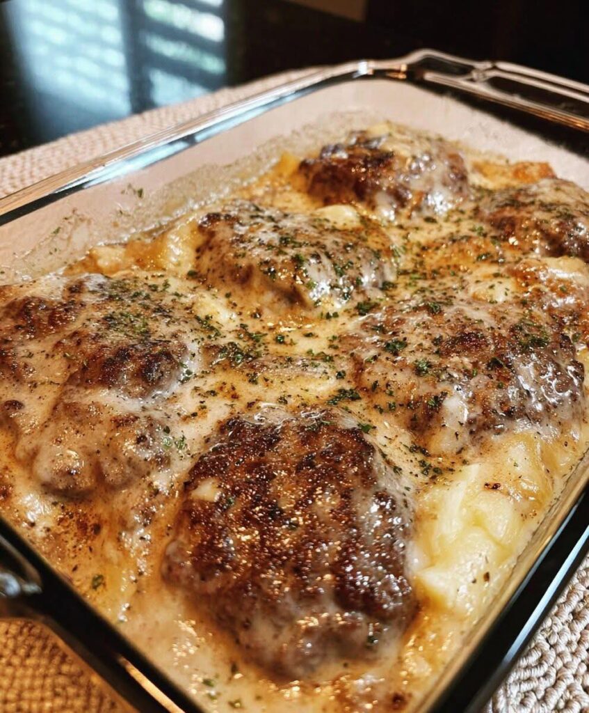 Amish Hamburger Steak Bake (WW-Friendly, ~5 Points per Serving)