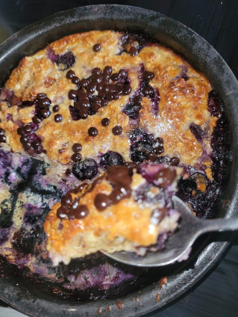 Cottage Cheese Blueberry Bake