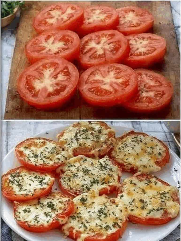 WW Baked Parmesan Tomatoes Light, cheesy, and full of flavor — only 2 points per serving (2 slices)!