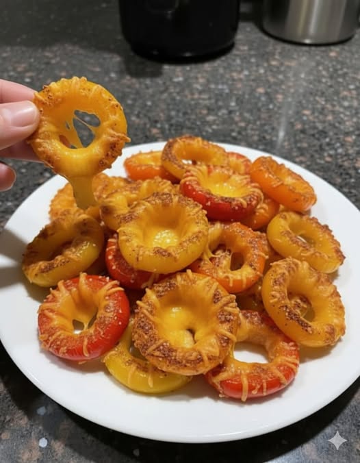 Air Fryer Cheesy Pepper Rings
