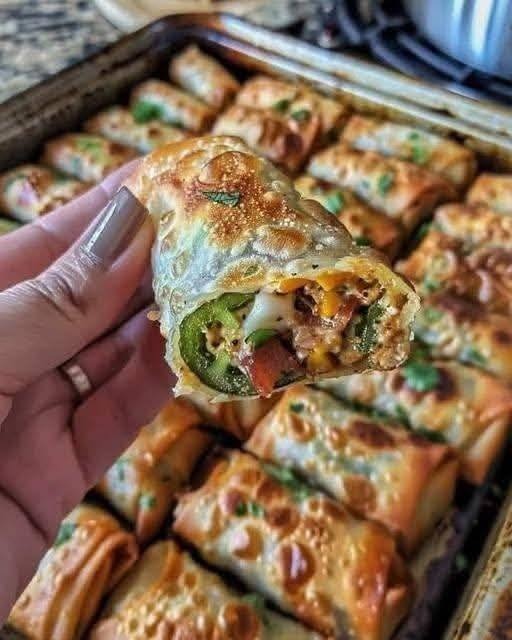 Lightweight Bacon Jalapeño Popper Egg Rolls