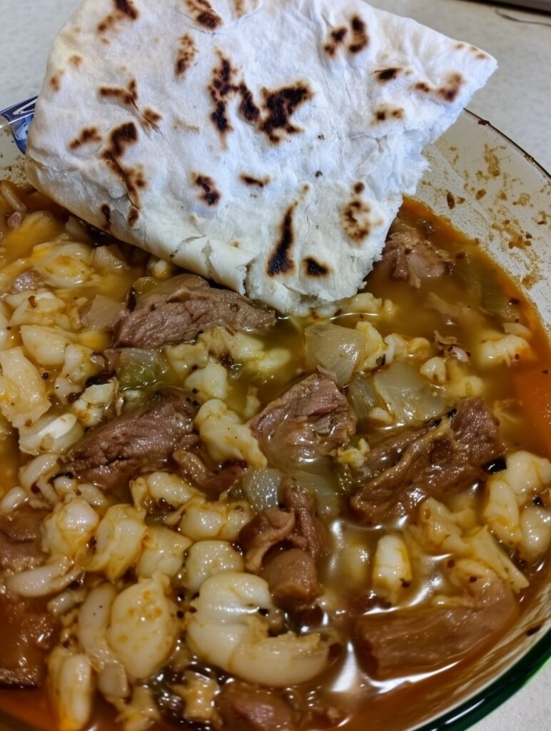 WW Green Chile Beef & Hominy Stew