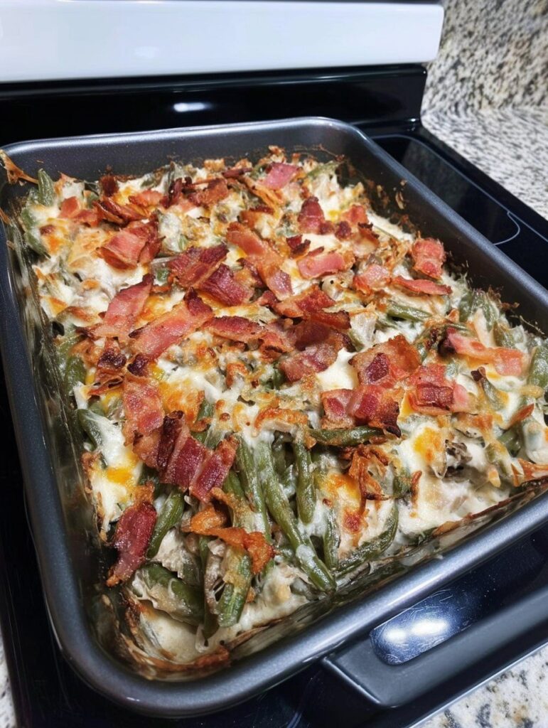 Cheesy Bacon Green Bean Bake (WW Version)