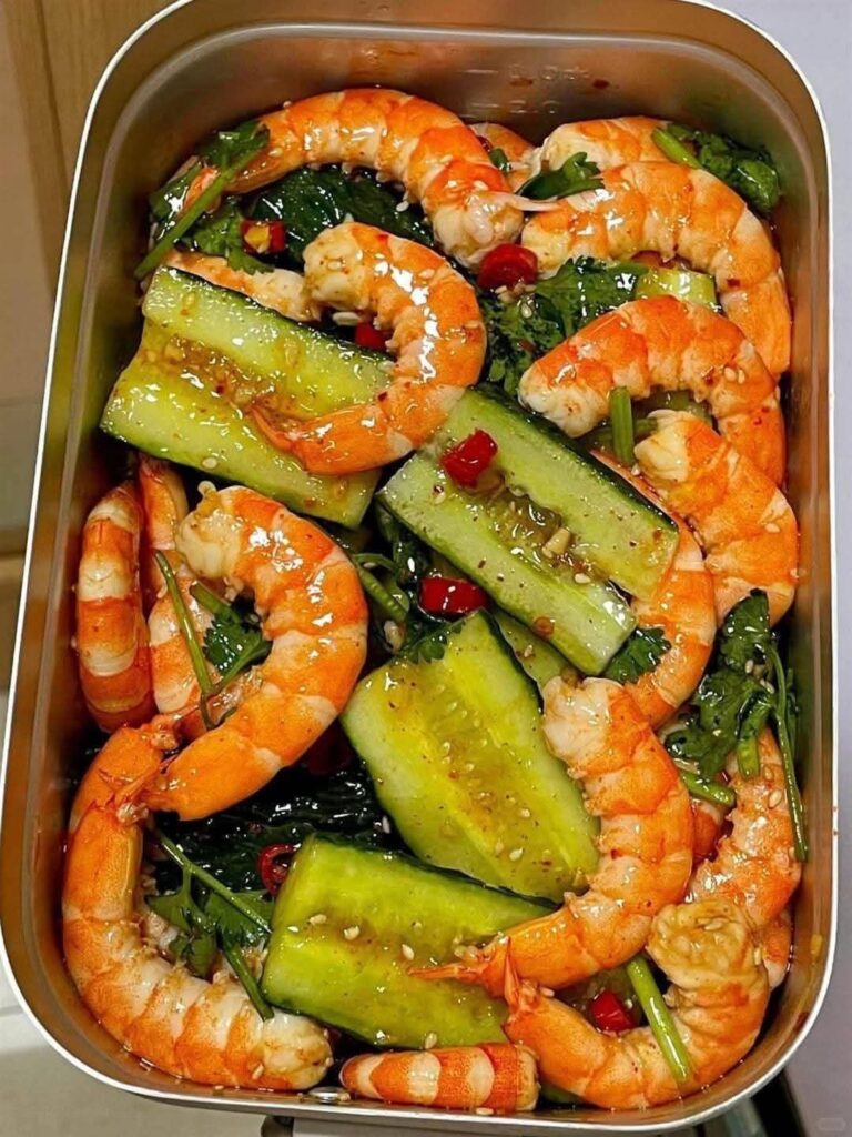 Refreshing Shrimp & Cucumber Salad
