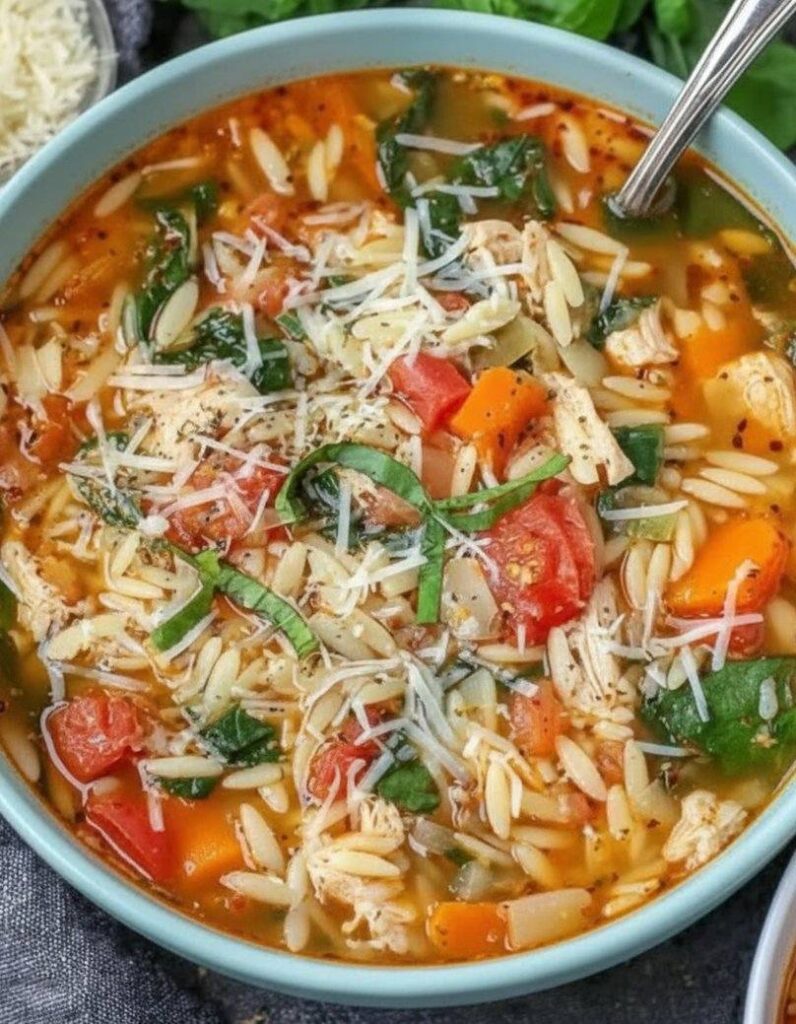 Cozy Chicken Orzo Soup