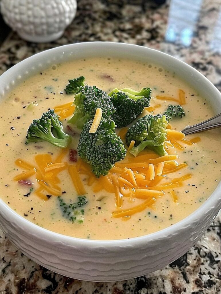 Creamy Broccoli–Cauliflower Cheddar Soup (WW Low-Point Version)