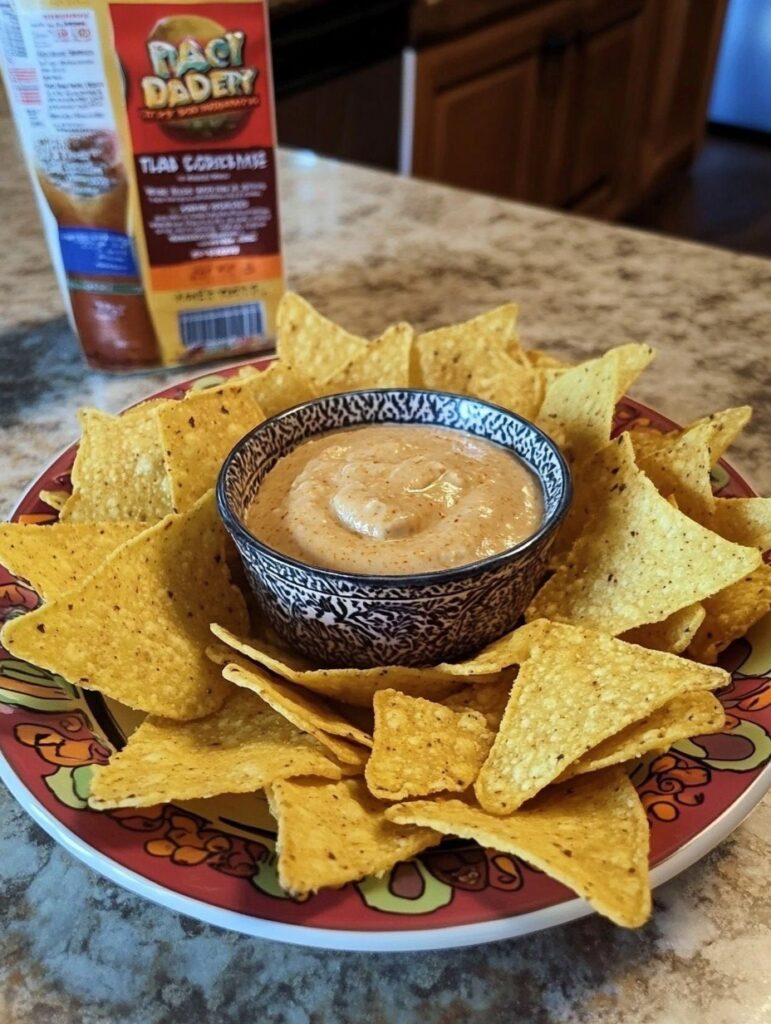 Taco Dip with Air-Fried Tortilla Chips (WW-Friendly)