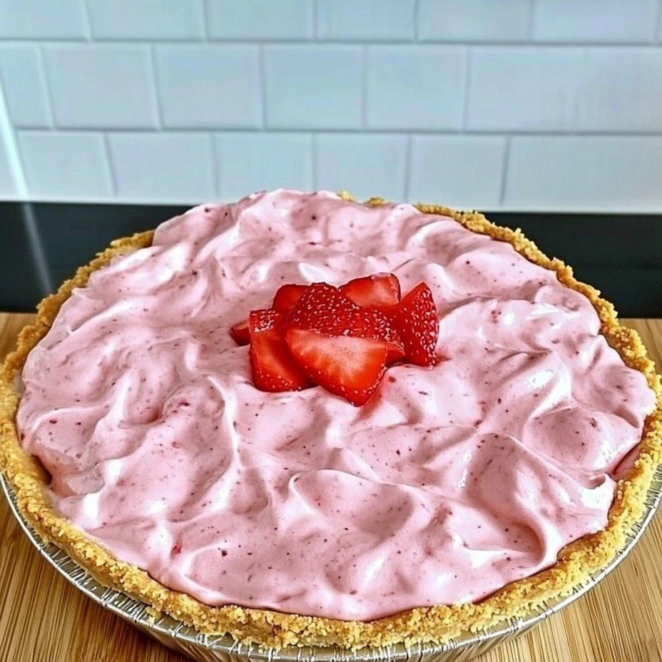 Strawberry Fluff Cheesecake Pie (WW-Friendly)