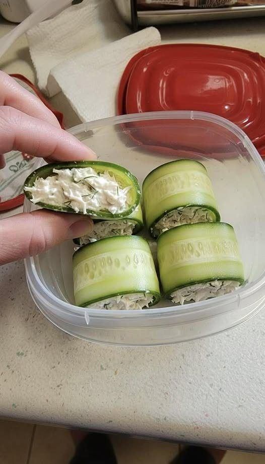 Zesty Ranch Chicken Cucumber Folds (WW Low-Point Lunch)