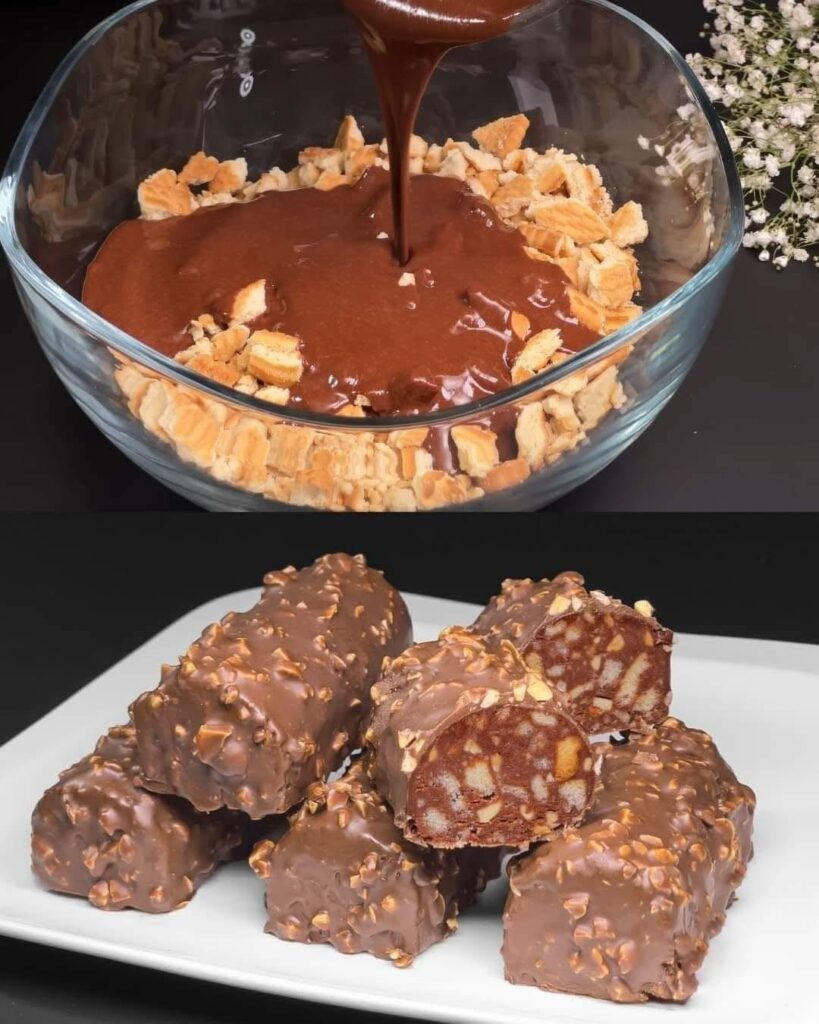 No-Bake Chocolate Nut Biscuit Bars (WW-Friendly Makeover)