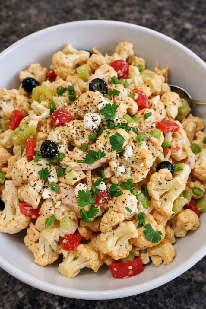 Buffalo Chicken Cauliflower Bowl