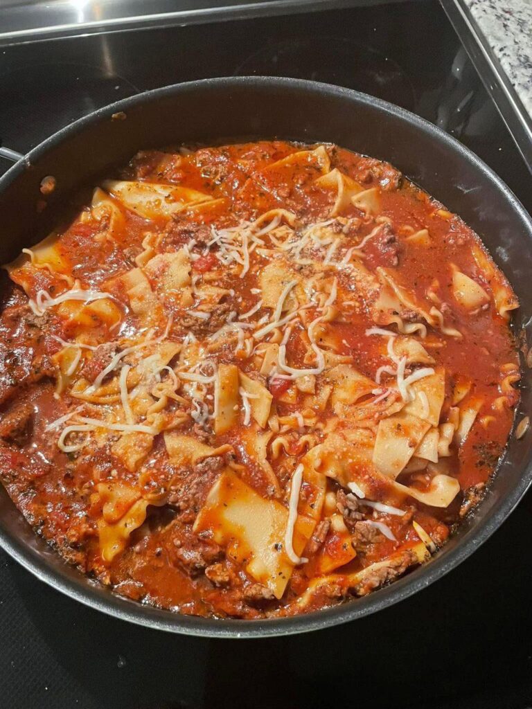 Turkey “Lasagna-Style” Pasta Soup — ULTRA LOW POINT
