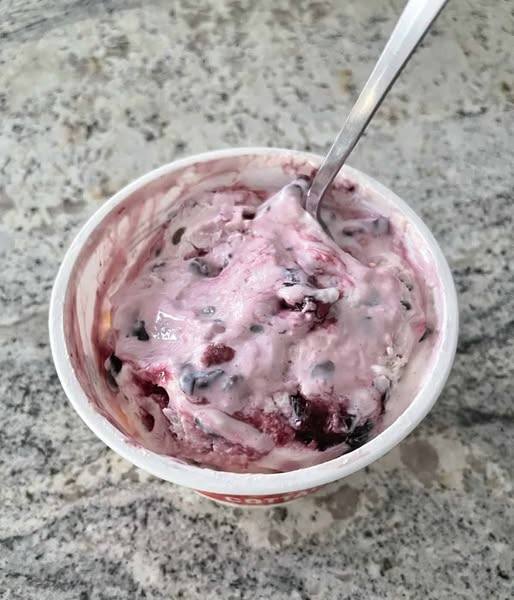 Cherry Chocolate Chip Cottage Cheese Swirl