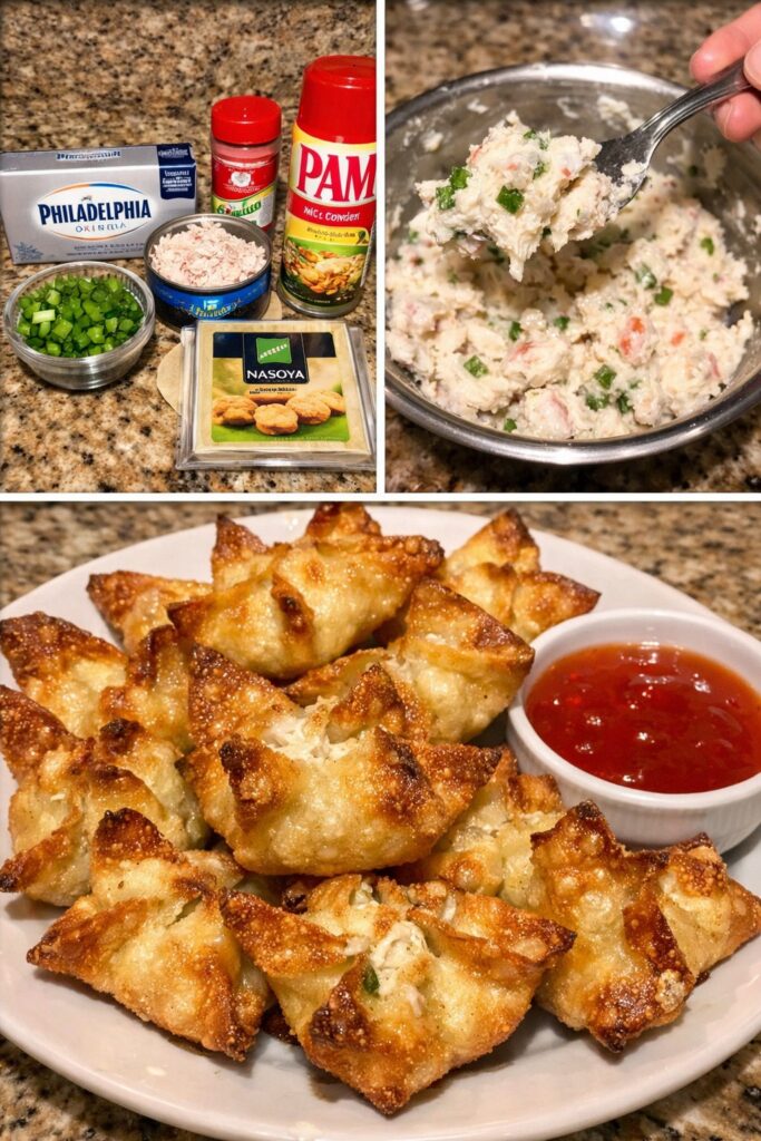 WW Air Fryer Crab Rangoons (Lightened Up)