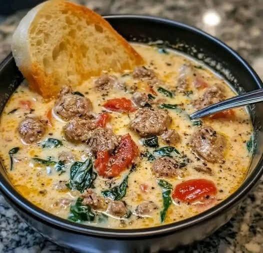 Creamy Parmesan “Italian Sausage” Soup — WW Low Point Style