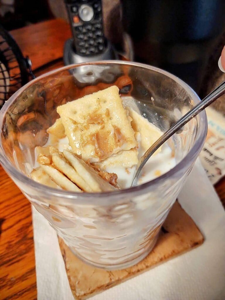 Peanut Butter Milk Cracker Bowl (Lightened)