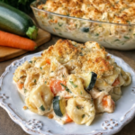 Creamy Tortellini Veggie Bake