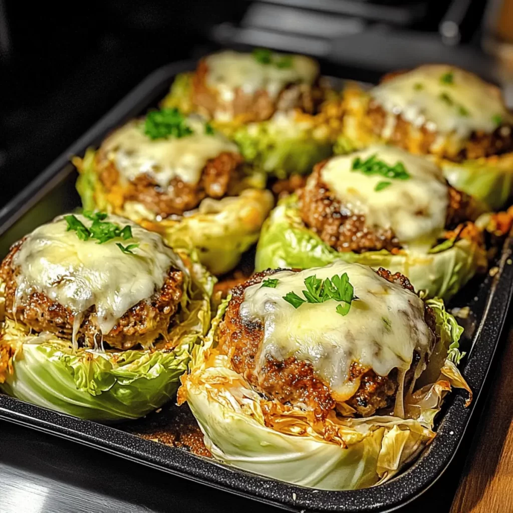Low-Point Cabbage Sheet Pan Burgers (WW Friendly)