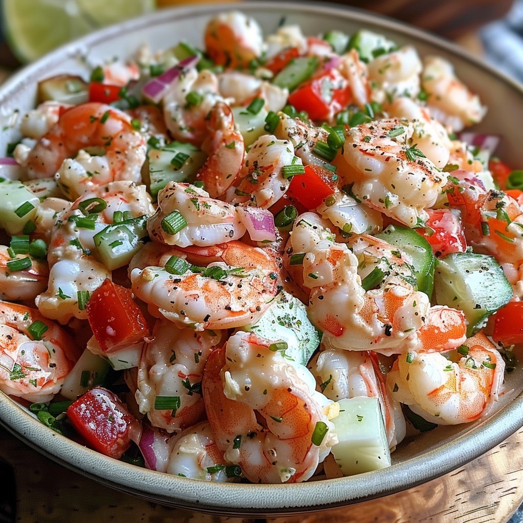 Fresh Shrimp Vegetable Salad (WW Friendly)