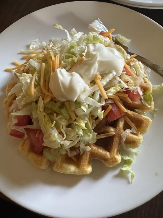 Cornbread Waffles with Chili