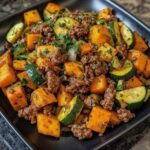Low-Point Ground Beef, Zucchini & Sweet Potato Skillet (WW Friendly)