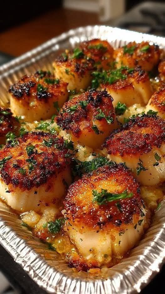 Ultra Low-Point Garlic Lemon Baked Scallops (WW Friendly)