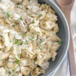 Lighter Chicken Tortellini Alfredo