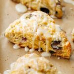 Weight Watchers Blueberry Scones with Lemon Glaze