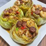 Cajun Shrimp & Sausage Stuffed Cabbage