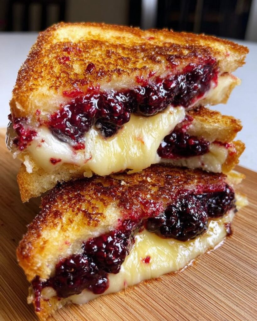 Ultra Low-Point Blackberry Brie Grilled Cheese (WW Friendly)
