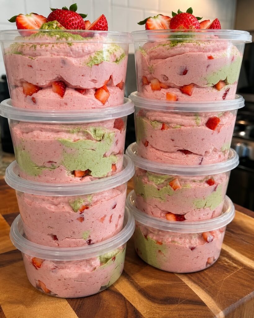 WW Strawberry Matcha Cheesecake Fluff