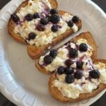 Air Fryer Blueberry Cottage Cheese Toast