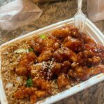 WW-Friendly Sticky Sesame Chicken with Fried Rice & Broccoli